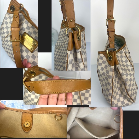 Authentic LOUIS VUITTON Galliera PM Azur Damier FL5018 Womens Handbag - Picture 15 of 16